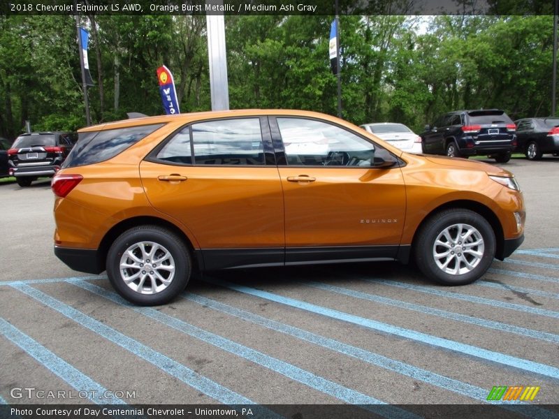 Orange Burst Metallic / Medium Ash Gray 2018 Chevrolet Equinox LS AWD