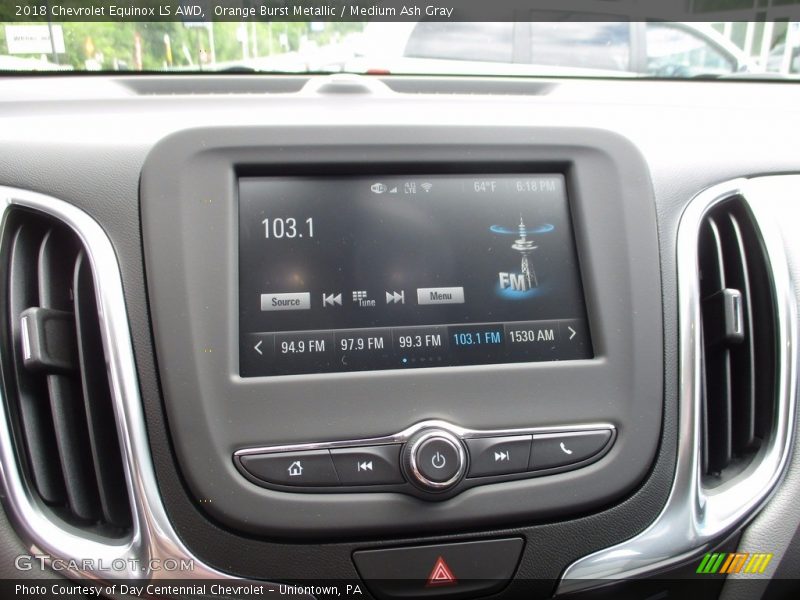 Orange Burst Metallic / Medium Ash Gray 2018 Chevrolet Equinox LS AWD