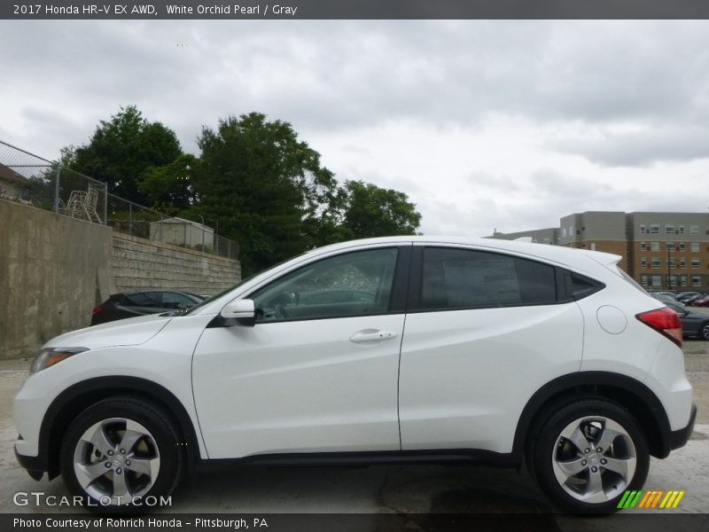 White Orchid Pearl / Gray 2017 Honda HR-V EX AWD