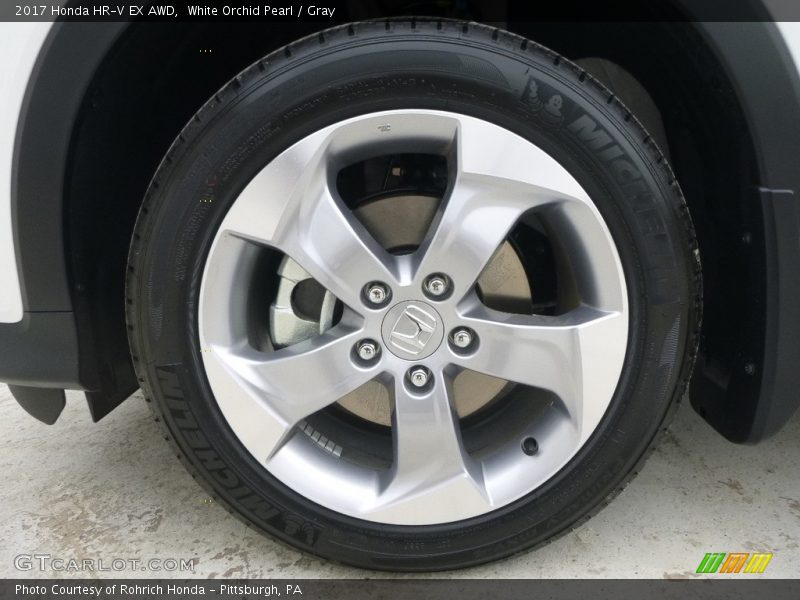 White Orchid Pearl / Gray 2017 Honda HR-V EX AWD