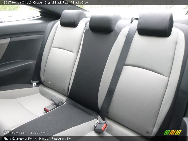 Crystal Black Pearl / Black/Gray 2017 Honda Civic LX Coupe