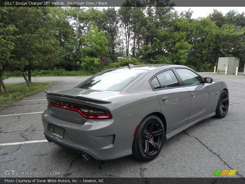 Destroyer Grey / Black 2017 Dodge Charger SRT Hellcat
