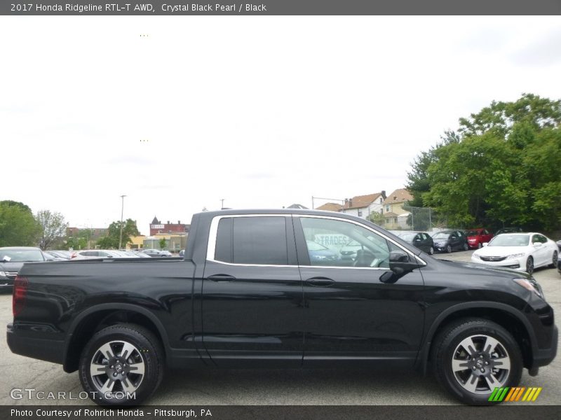 Crystal Black Pearl / Black 2017 Honda Ridgeline RTL-T AWD