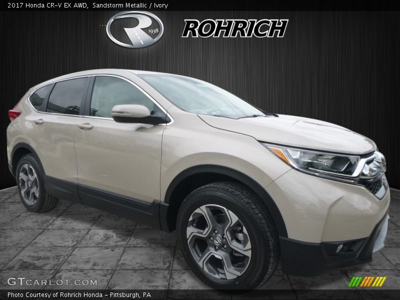 Sandstorm Metallic / Ivory 2017 Honda CR-V EX AWD