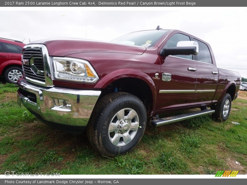 Delmonico Red Pearl / Canyon Brown/Light Frost Beige 2017 Ram 2500 Laramie Longhorn Crew Cab 4x4