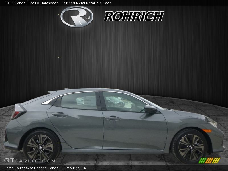 Polished Metal Metallic / Black 2017 Honda Civic EX Hatchback