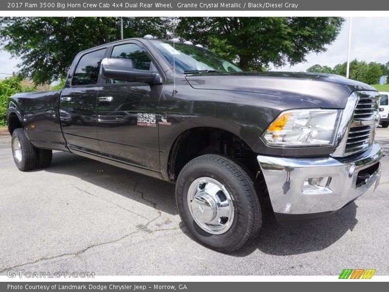 Granite Crystal Metallic / Black/Diesel Gray 2017 Ram 3500 Big Horn Crew Cab 4x4 Dual Rear Wheel