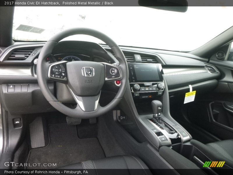 Polished Metal Metallic / Black 2017 Honda Civic EX Hatchback