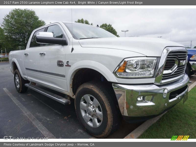 Bright White / Canyon Brown/Light Frost Beige 2017 Ram 2500 Laramie Longhorn Crew Cab 4x4