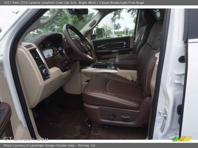 Bright White / Canyon Brown/Light Frost Beige 2017 Ram 2500 Laramie Longhorn Crew Cab 4x4