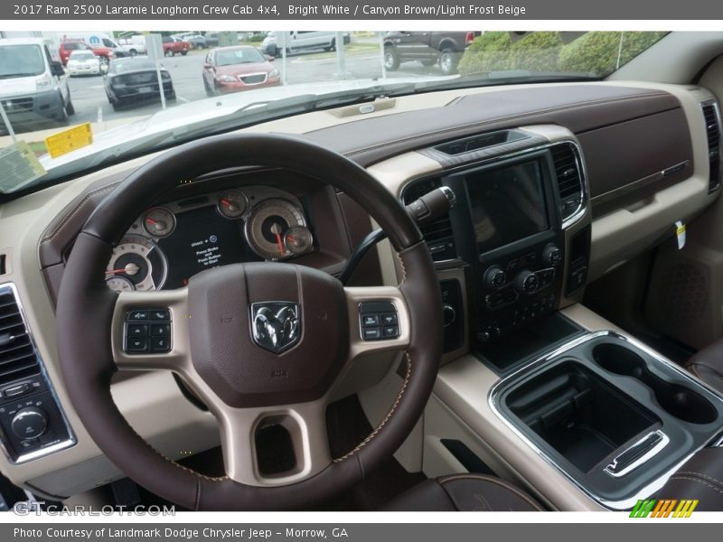 Bright White / Canyon Brown/Light Frost Beige 2017 Ram 2500 Laramie Longhorn Crew Cab 4x4