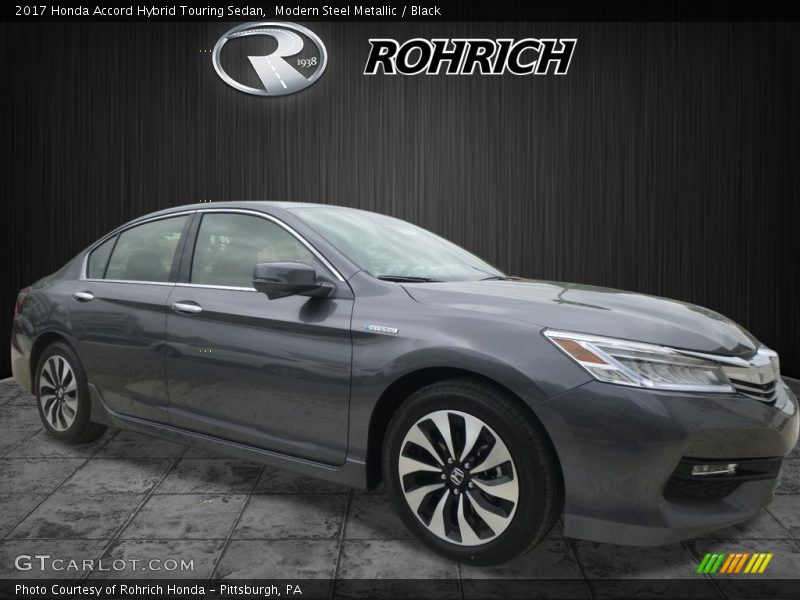 Modern Steel Metallic / Black 2017 Honda Accord Hybrid Touring Sedan