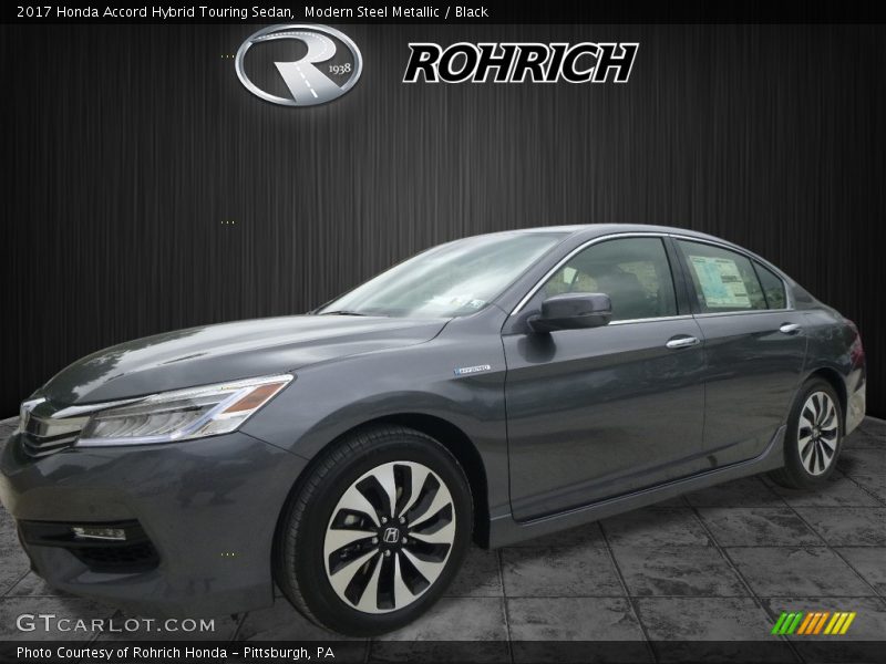 Modern Steel Metallic / Black 2017 Honda Accord Hybrid Touring Sedan