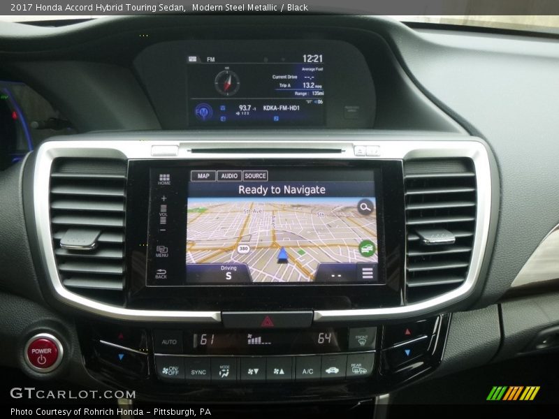 Modern Steel Metallic / Black 2017 Honda Accord Hybrid Touring Sedan