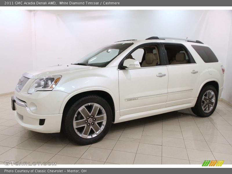 White Diamond Tintcoat / Cashmere 2011 GMC Acadia Denali AWD