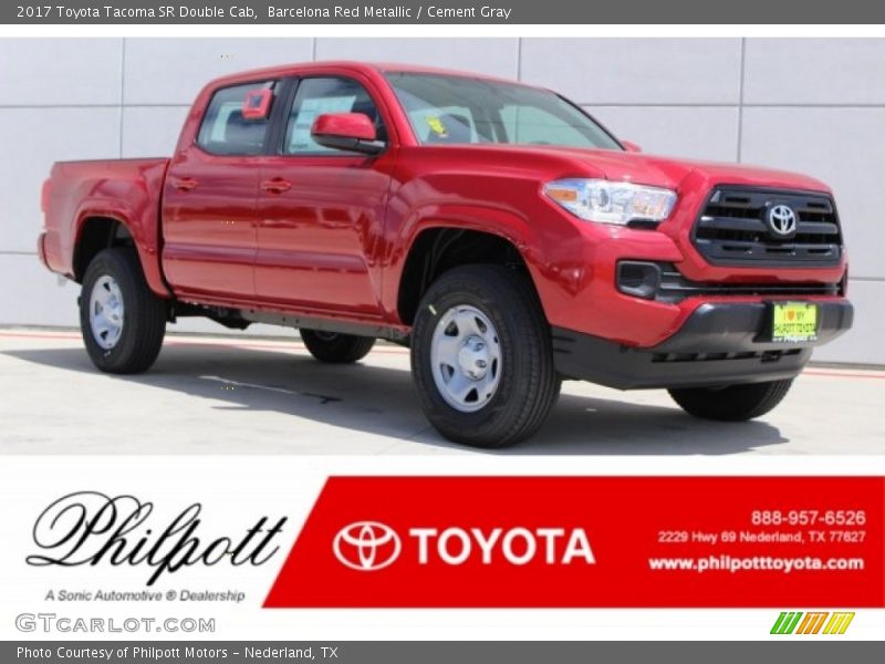 Barcelona Red Metallic / Cement Gray 2017 Toyota Tacoma SR Double Cab
