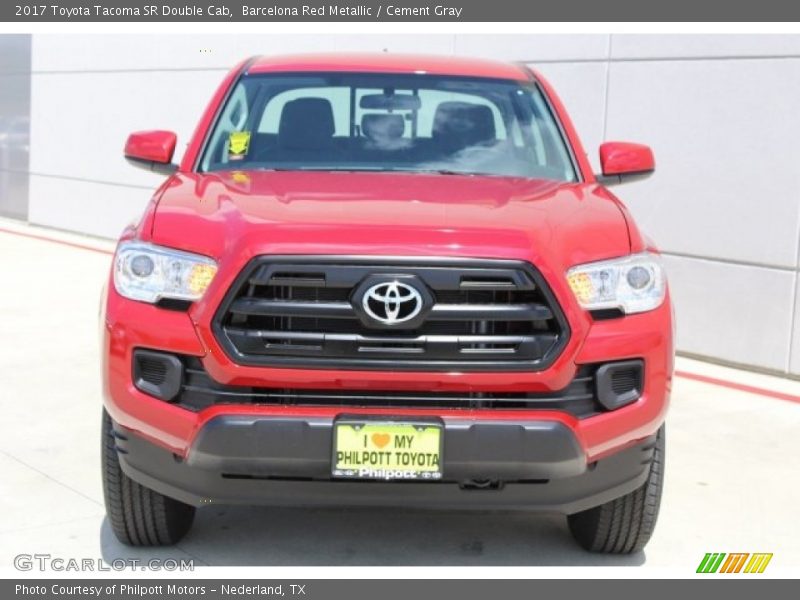 Barcelona Red Metallic / Cement Gray 2017 Toyota Tacoma SR Double Cab