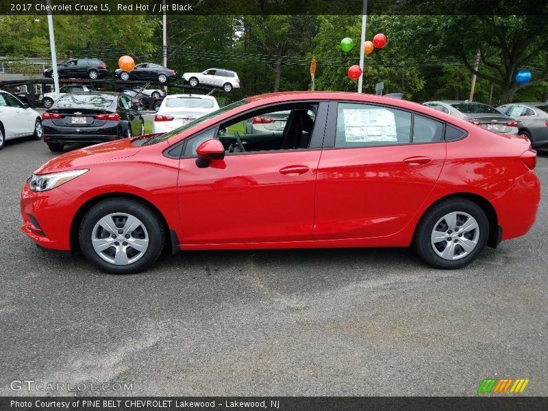 Red Hot / Jet Black 2017 Chevrolet Cruze LS