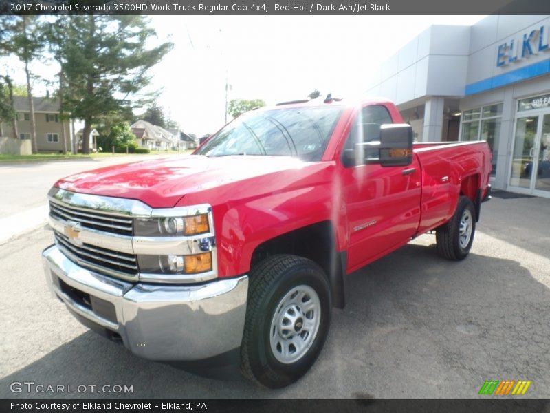 Red Hot / Dark Ash/Jet Black 2017 Chevrolet Silverado 3500HD Work Truck Regular Cab 4x4