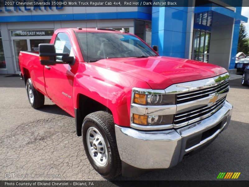 Red Hot / Dark Ash/Jet Black 2017 Chevrolet Silverado 3500HD Work Truck Regular Cab 4x4