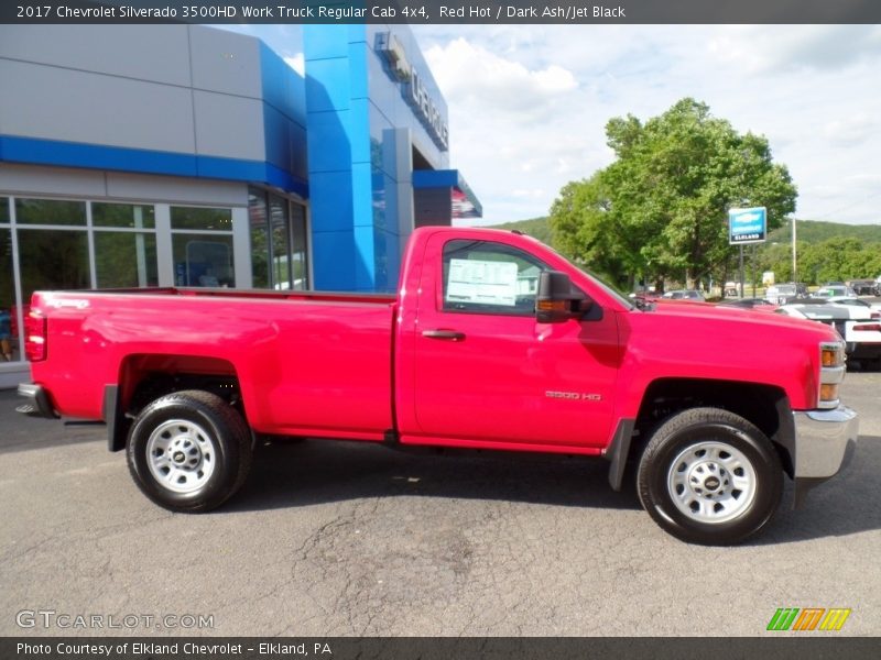 Red Hot / Dark Ash/Jet Black 2017 Chevrolet Silverado 3500HD Work Truck Regular Cab 4x4
