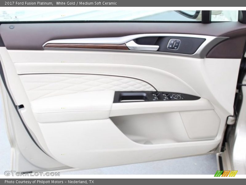 White Gold / Medium Soft Ceramic 2017 Ford Fusion Platinum