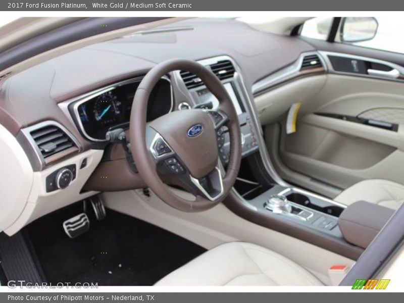 White Gold / Medium Soft Ceramic 2017 Ford Fusion Platinum