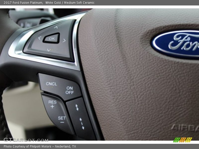 White Gold / Medium Soft Ceramic 2017 Ford Fusion Platinum
