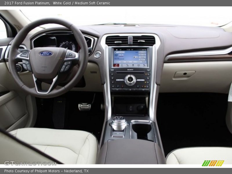 White Gold / Medium Soft Ceramic 2017 Ford Fusion Platinum
