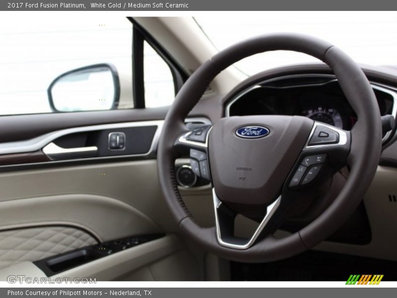 White Gold / Medium Soft Ceramic 2017 Ford Fusion Platinum