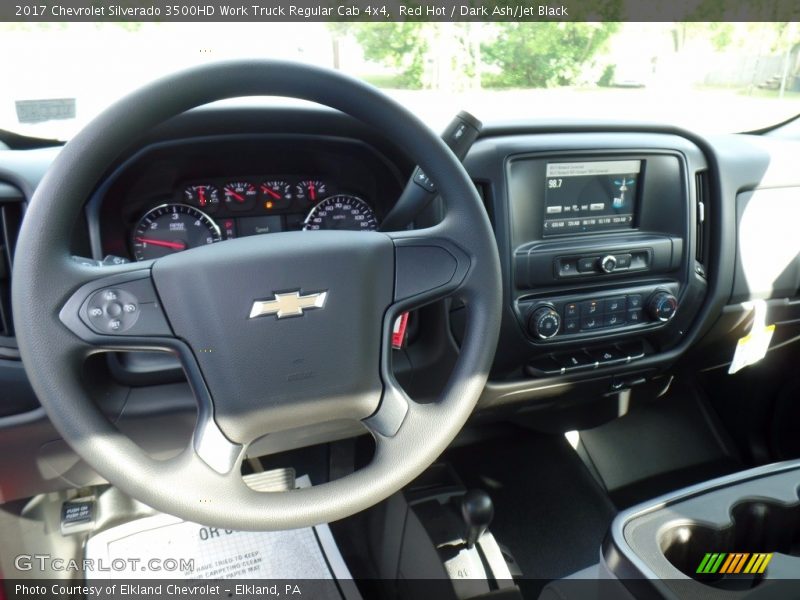 Red Hot / Dark Ash/Jet Black 2017 Chevrolet Silverado 3500HD Work Truck Regular Cab 4x4