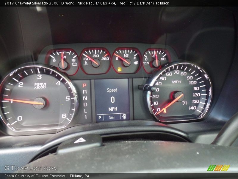Red Hot / Dark Ash/Jet Black 2017 Chevrolet Silverado 3500HD Work Truck Regular Cab 4x4