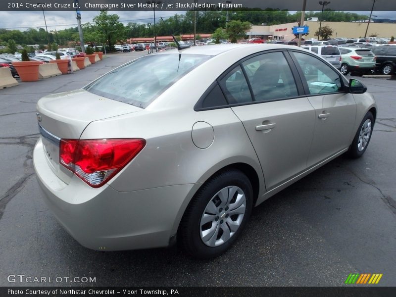 Champagne Silver Metallic / Jet Black/Medium Titanium 2014 Chevrolet Cruze LS
