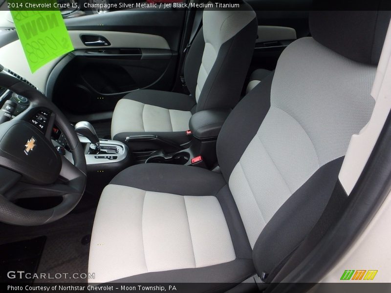 Champagne Silver Metallic / Jet Black/Medium Titanium 2014 Chevrolet Cruze LS