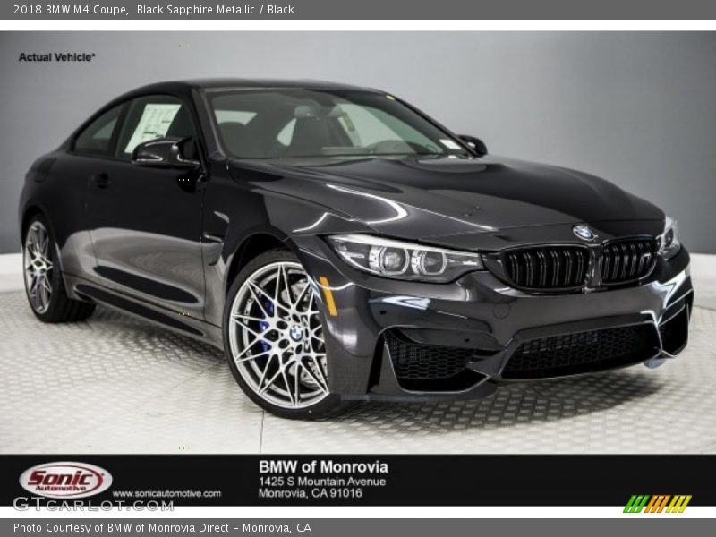 Black Sapphire Metallic / Black 2018 BMW M4 Coupe