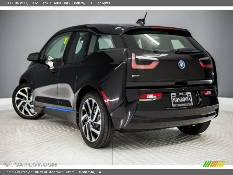 Fluid Black / Deka Dark Cloth w/Blue Highlights 2017 BMW i3