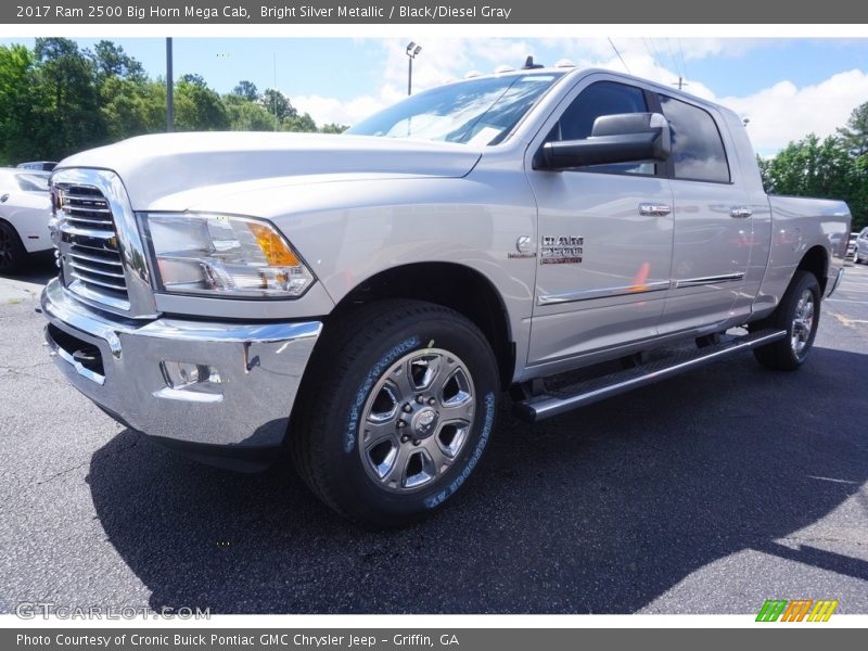 Bright Silver Metallic / Black/Diesel Gray 2017 Ram 2500 Big Horn Mega Cab