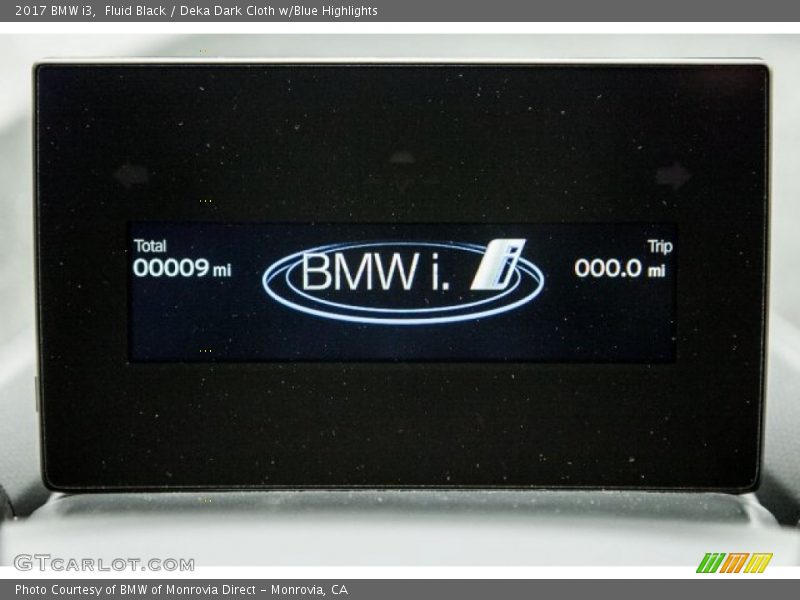 Fluid Black / Deka Dark Cloth w/Blue Highlights 2017 BMW i3
