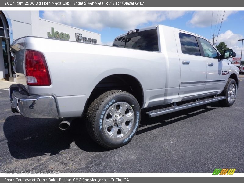 Bright Silver Metallic / Black/Diesel Gray 2017 Ram 2500 Big Horn Mega Cab