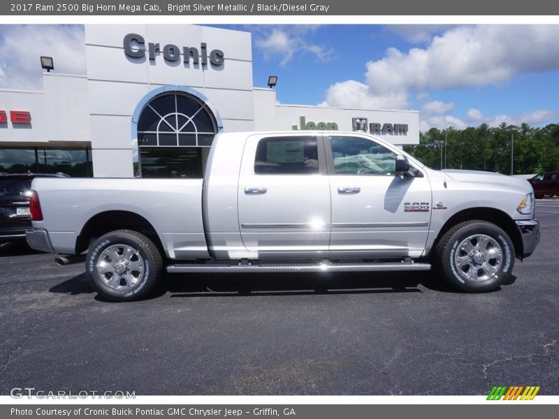 Bright Silver Metallic / Black/Diesel Gray 2017 Ram 2500 Big Horn Mega Cab