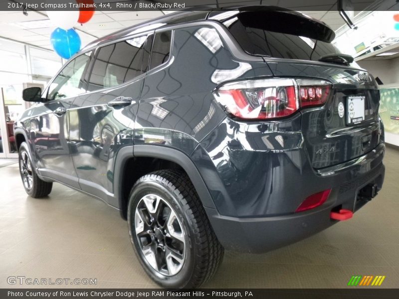 Rhino / Black/Ruby Red 2017 Jeep Compass Trailhawk 4x4