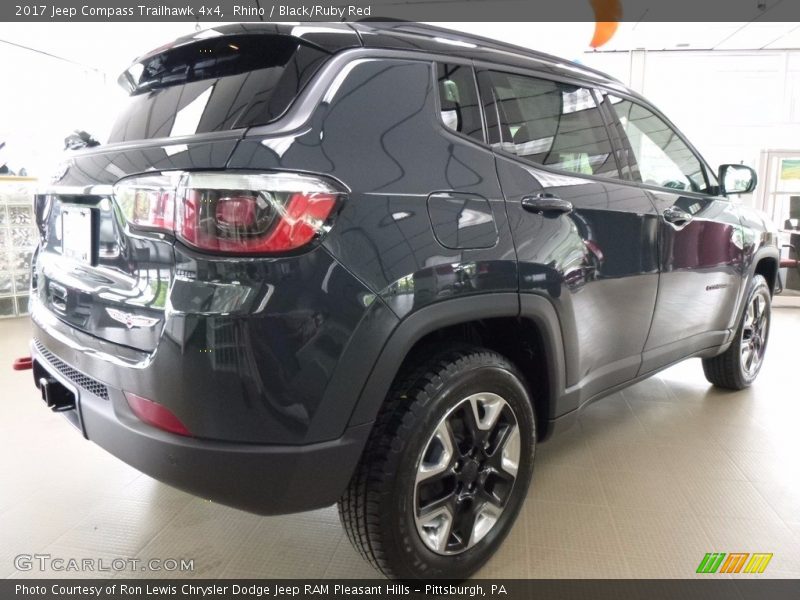 Rhino / Black/Ruby Red 2017 Jeep Compass Trailhawk 4x4