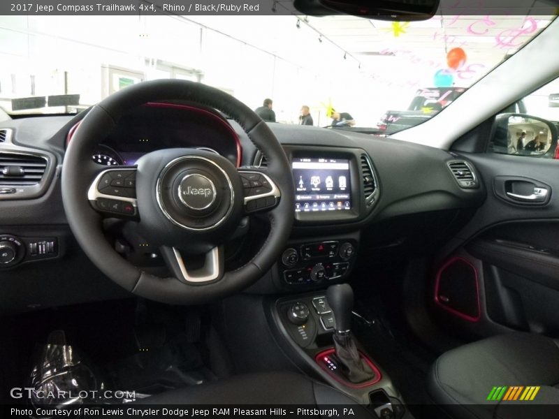 Rhino / Black/Ruby Red 2017 Jeep Compass Trailhawk 4x4