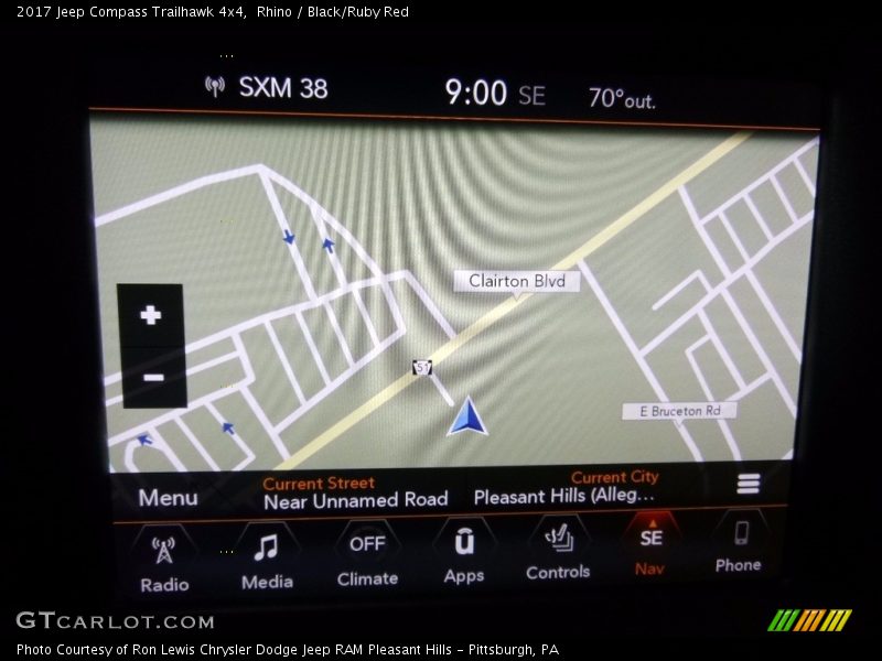 Rhino / Black/Ruby Red 2017 Jeep Compass Trailhawk 4x4