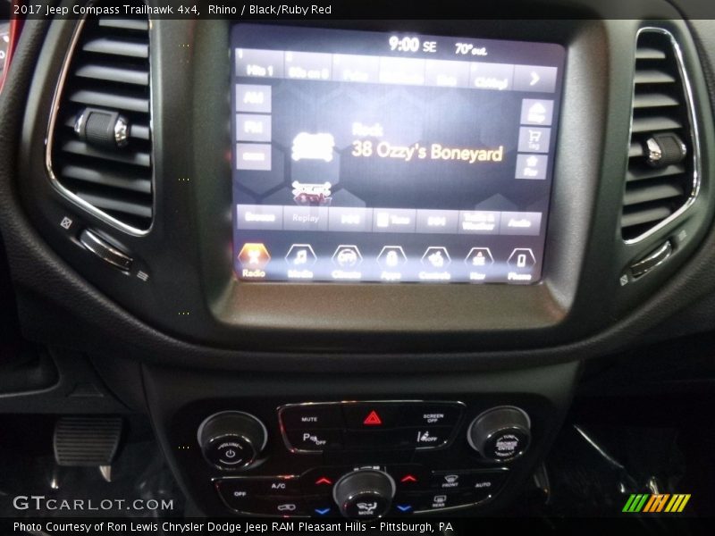 Rhino / Black/Ruby Red 2017 Jeep Compass Trailhawk 4x4