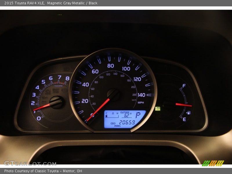 Magnetic Gray Metallic / Black 2015 Toyota RAV4 XLE