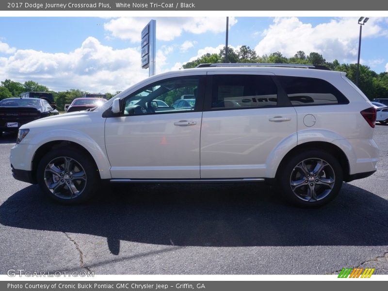 White Noise Tri-Coat / Black 2017 Dodge Journey Crossroad Plus