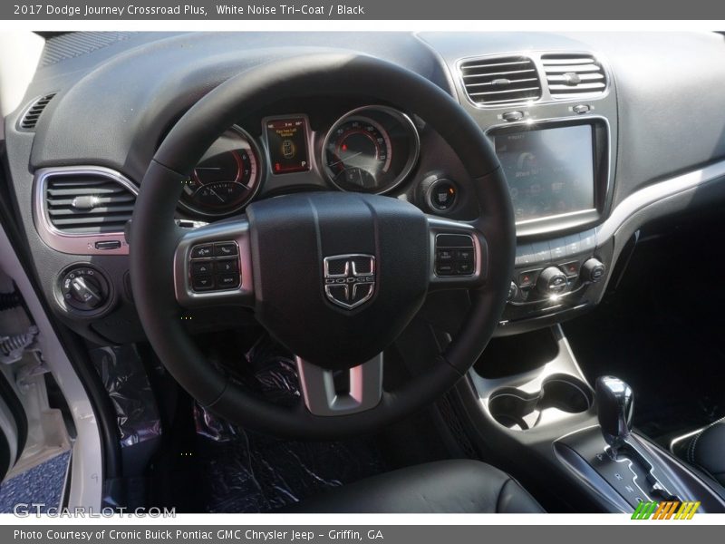 White Noise Tri-Coat / Black 2017 Dodge Journey Crossroad Plus