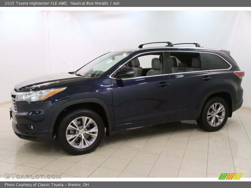 Nautical Blue Metallic / Ash 2015 Toyota Highlander XLE AWD