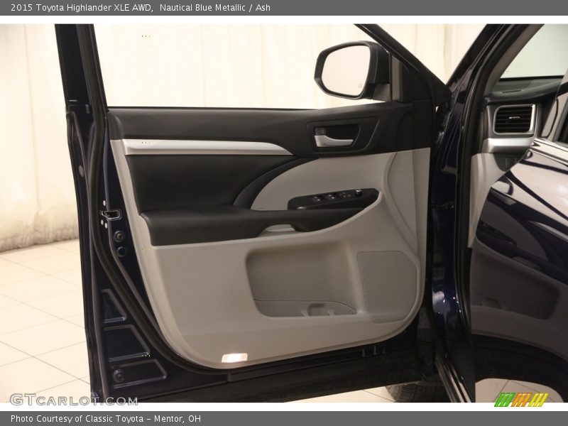 Nautical Blue Metallic / Ash 2015 Toyota Highlander XLE AWD
